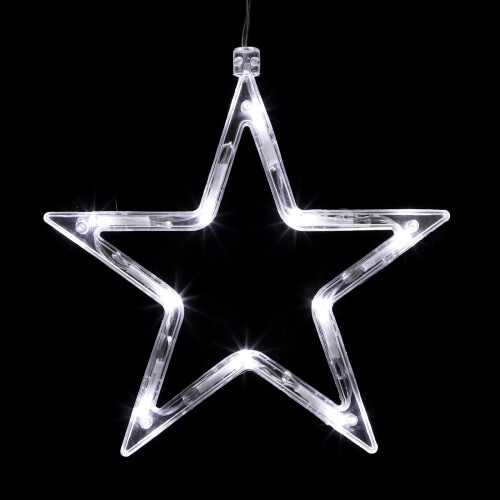 Christmas Lights 10 Led Hanging Window Decor With Suction Cup