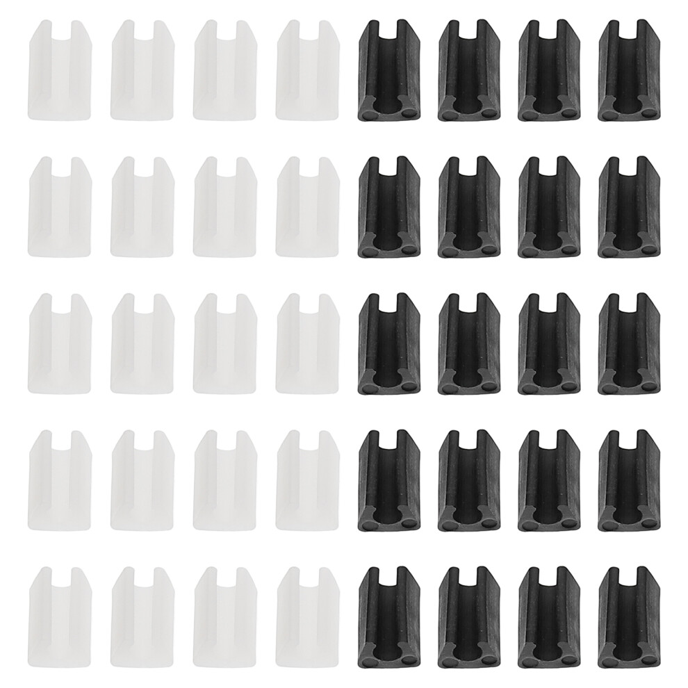 40Pcs Plastic U-Shape Chair Feet Caps Non-Skid Protectors 3321439602304
