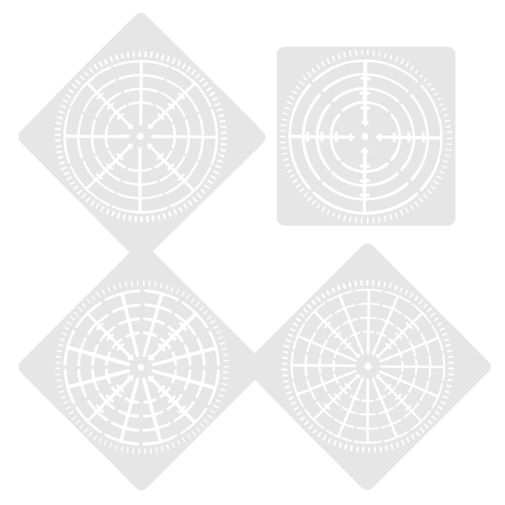 4Pcs Decorative Mandala Dot Stencils Templates Convenient For Use 3321439608498