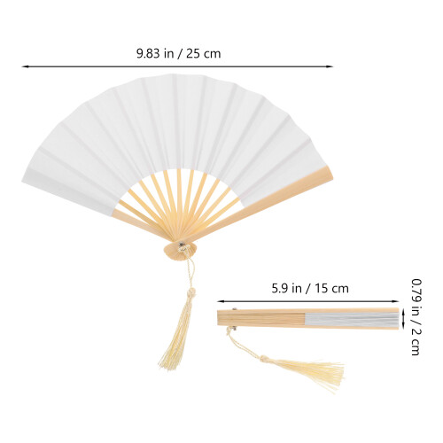 4Pièces Petits Éventails Pliables Pour Poupées Multi Usage En Papier 1