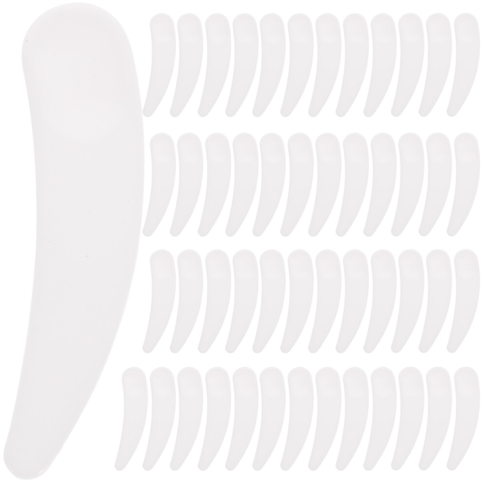 Vaguelly Cream 50Pcs Reusable Plastic Makeup Spatula Stick For Facial Mask