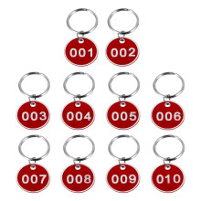 1 Pack Of 10 Numbered Key Tags With Ring Id Tags Keychain 1 To 10