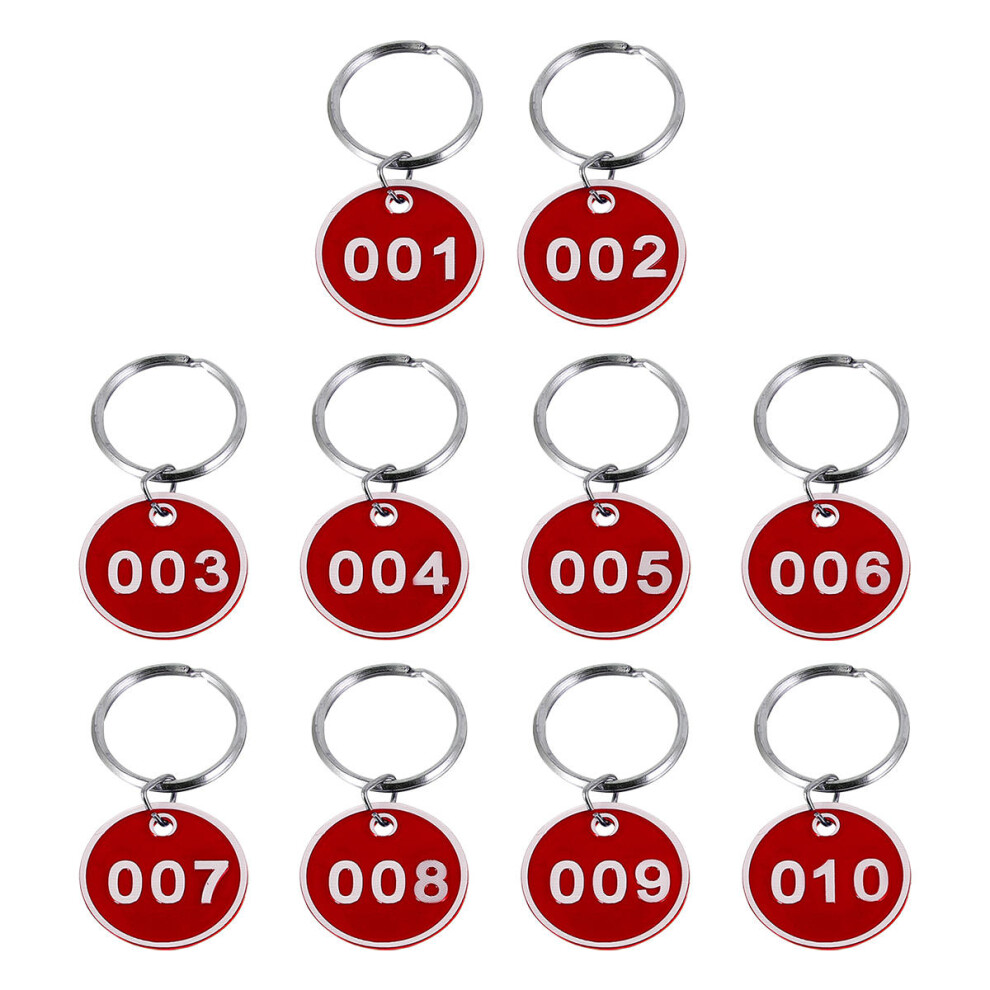 1 Pack Of 10 Numbered Key Tags With Ring Id Tags Keychain 1 To 10 3321439671553