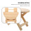 Wooden Small Footstool Anti Slip Folding Round Low Stool 9