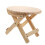 Wooden Small Footstool Anti Slip Folding Round Low Stool 7