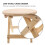 Wooden Small Footstool Anti Slip Folding Round Low Stool 11