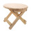 Wooden Small Footstool Anti Slip Folding Round Low Stool 6