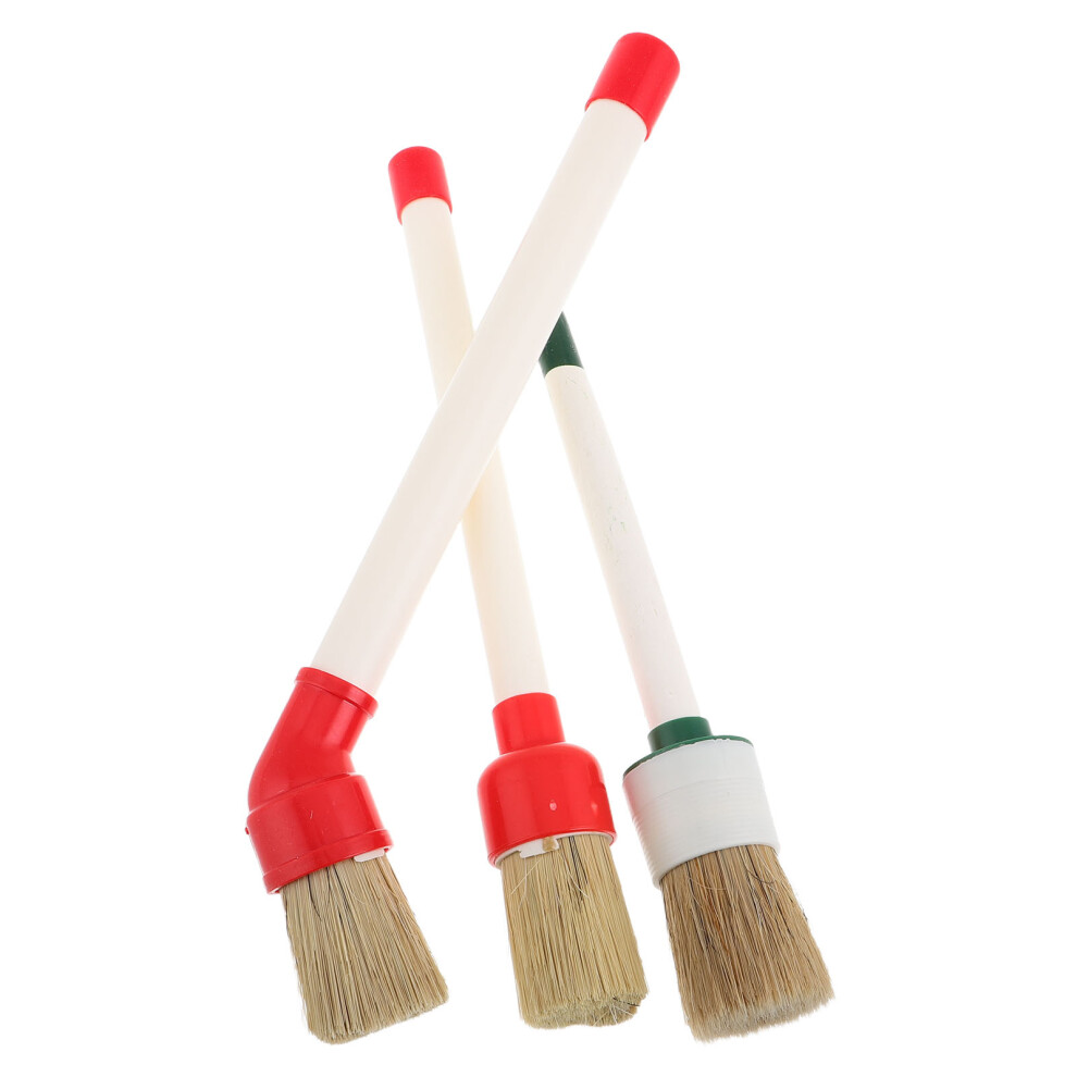 3Pcs Tire Lubricant Brush Set Round And Angled For Car Wheel Cleaning 3321439619661