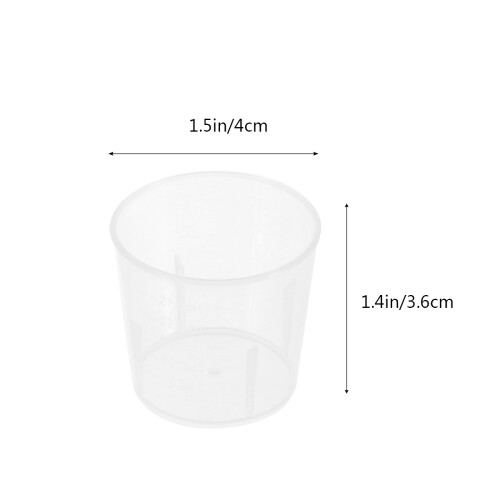 20Pcs 30Ml Transparent Plastic Measuring Cups For Liquids 1