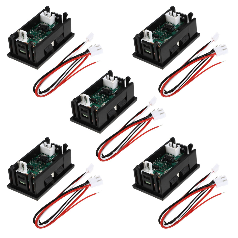 5Pcs 10A Voltmeter Ammeter Voltage Current Tester Gauge For Car 3321439676589