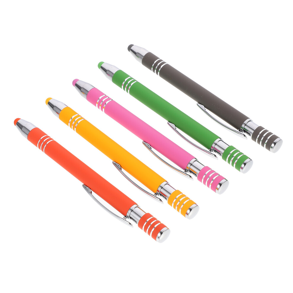 5Pcs Humanized Handle Capacitive Stylus Metal Ballpoint Pens 3314207547969