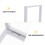 2Pcs 3D Floating Frame Display Holder Stands Clear Jewelry Box White 11