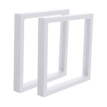 2Pcs 3D Floating Frame Display Holder Stands Clear Jewelry Box White