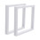 2Pcs 3D Floating Frame Display Holder Stands Clear Jewelry Box White 1