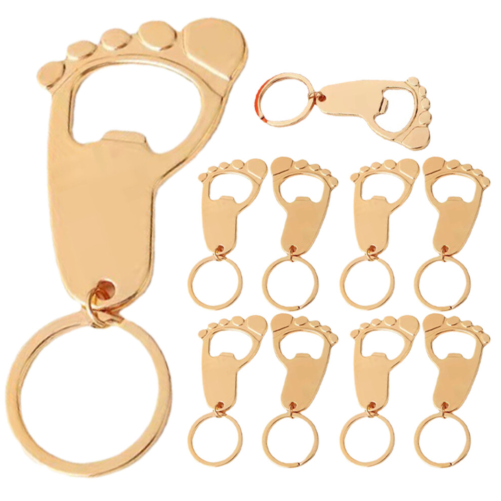 10Pcs Footprint Keychain Bottle Opener Baby Shower Favors Vaguelly