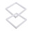 2Pcs 3D Floating Frame Display Holder Stands Clear Jewelry Box White 7