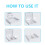 2Pcs 3D Floating Frame Display Holder Stands Clear Jewelry Box White 8