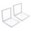 2Pcs 3D Floating Frame Display Holder Stands Clear Jewelry Box White 5