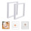 2Pcs 3D Floating Frame Display Holder Stands Clear Jewelry Box White 3