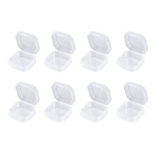 30Pcs Square Transparent Plastic Boxes with Lids for Family Storage