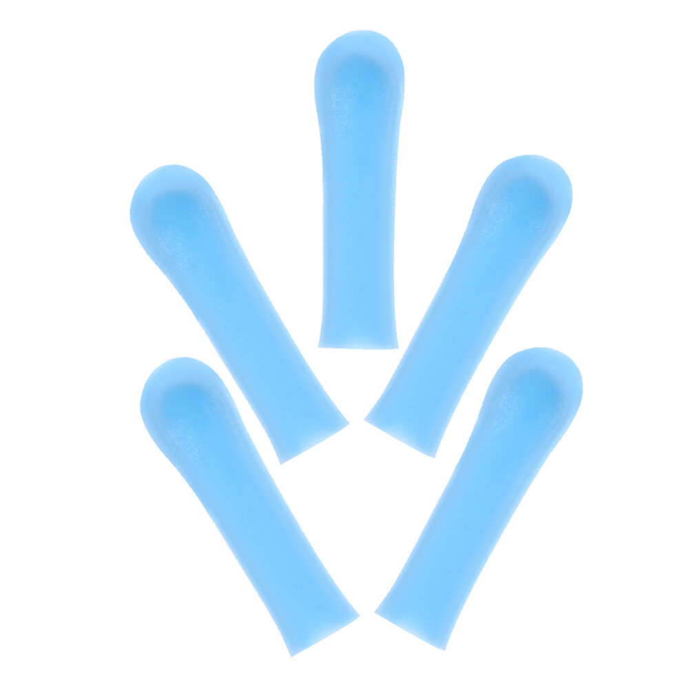 Vaguelly Ear Spoon Replacement Tips 5Pcs Soft Silicone Reusable Blue