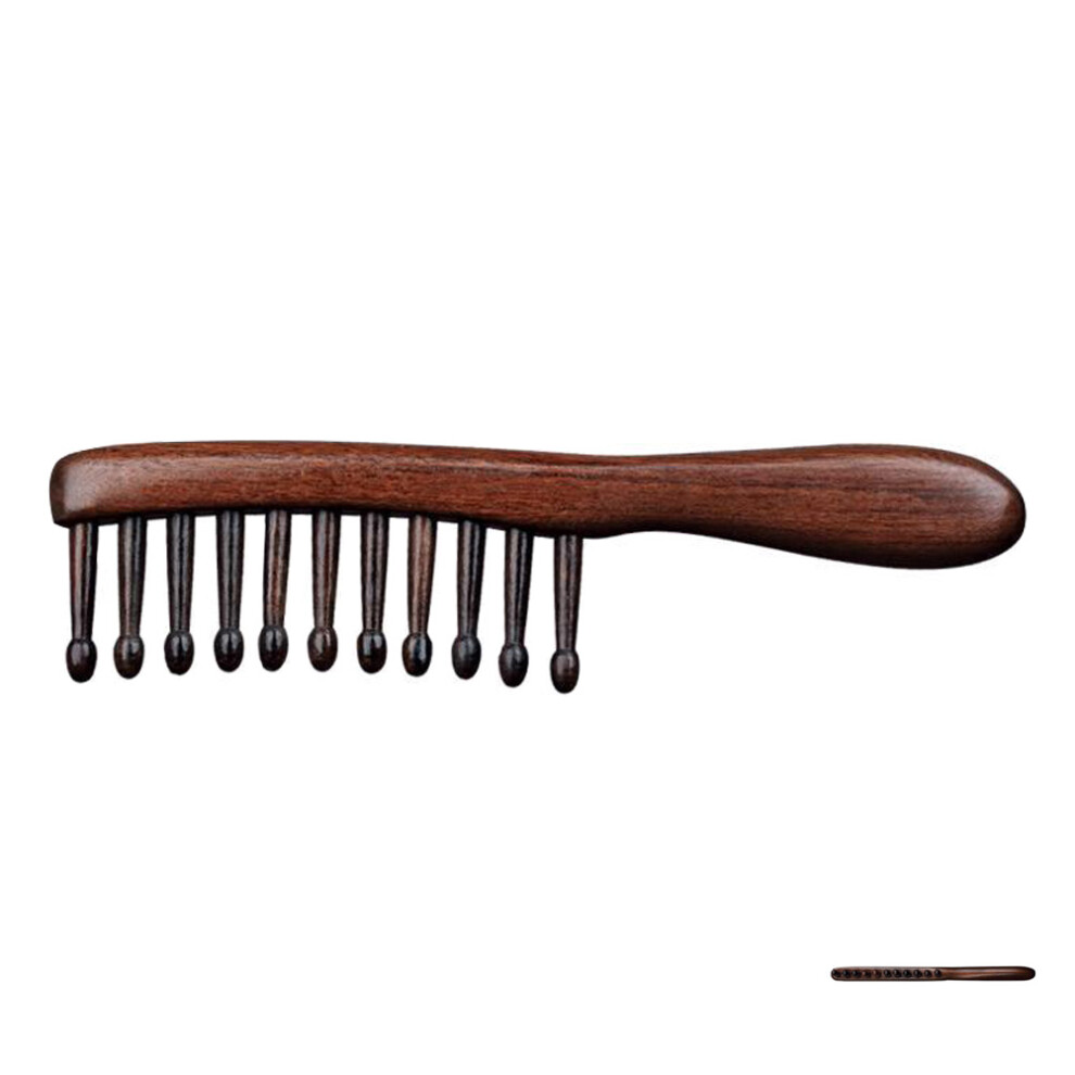 Happyyami Unisex Wood Massage Comb Wide Tooth Wooden Hair Scalp Comb