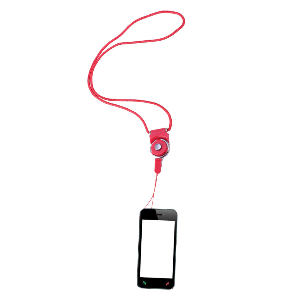 Use Detachable Rotary Buckle Long Lanyard Mobile Phone Shell Rope(Red) Red 3314207566915