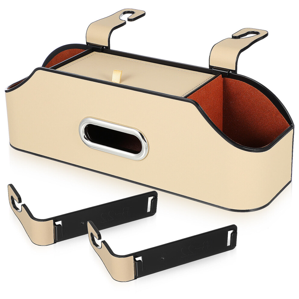 Car Headrest Tissue Box Organizer With Cup Holder 3314207570820