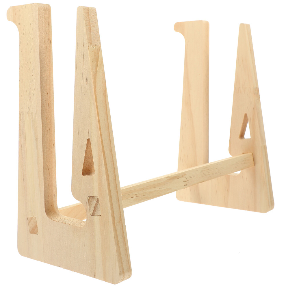 Wooden Laptop Holder Desk Stand Khaki Notebook Riser Portable 3321439605527