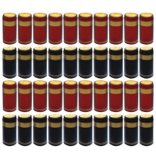 200pcs red or black heat shrink capsules with golden edge