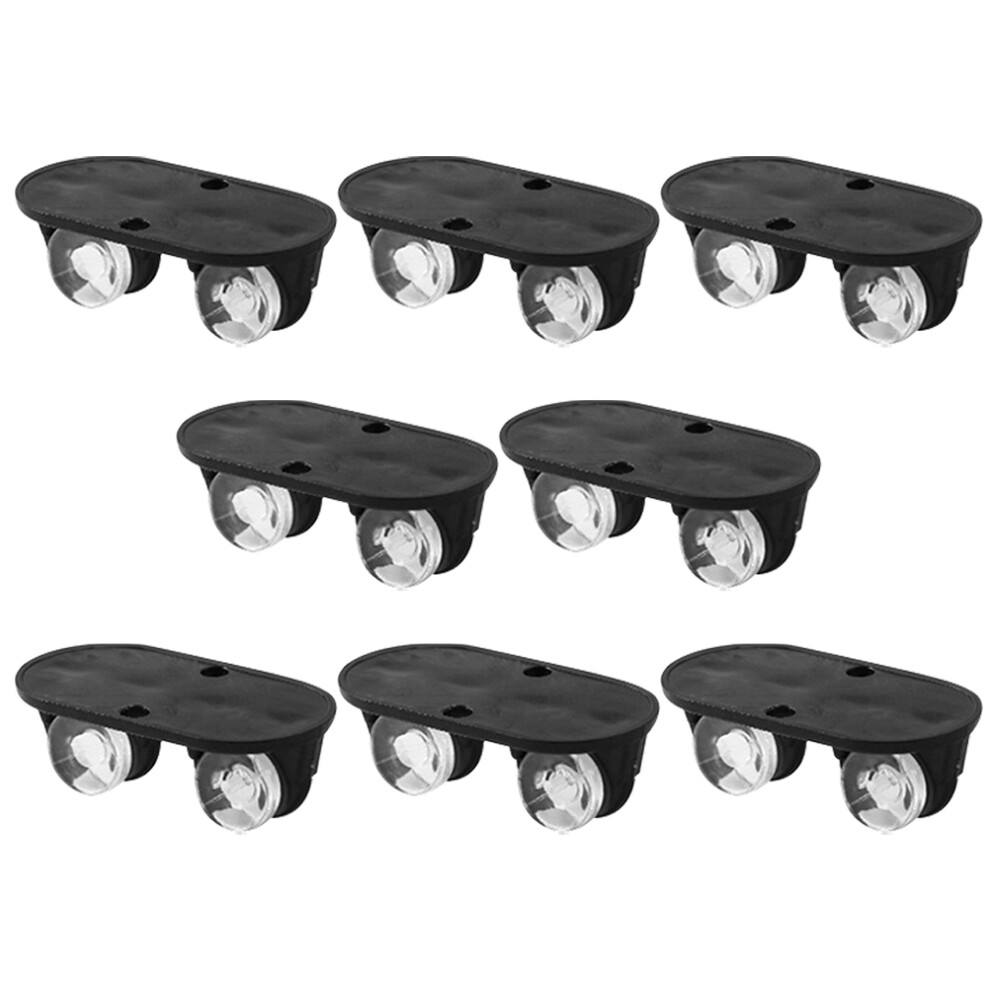 8Pcs Black Abs Adhesive Casters Wheels Non-Swivel For Storage Boxes 3321641626792
