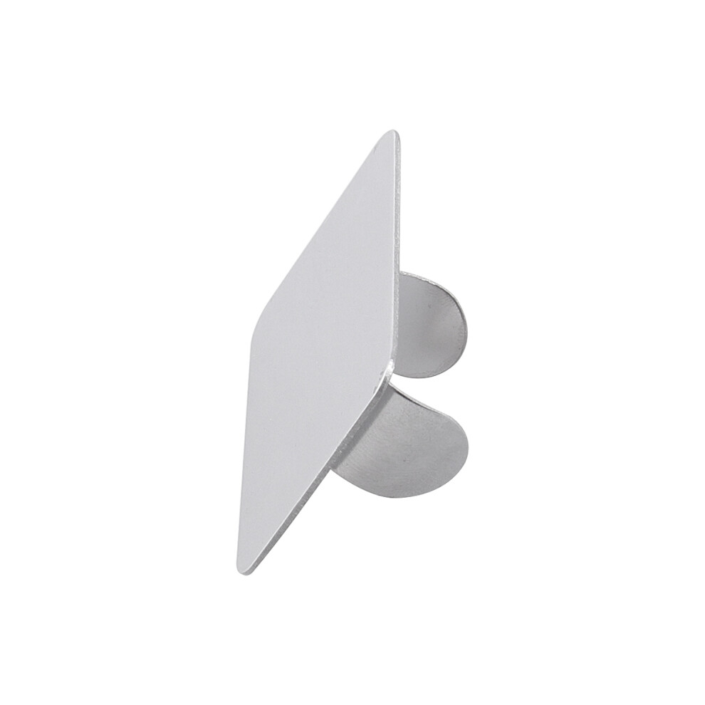 Happyyami Silver 1Pc Manicure Palette Nail Art Spatula Ring For Nail Makeup Diy