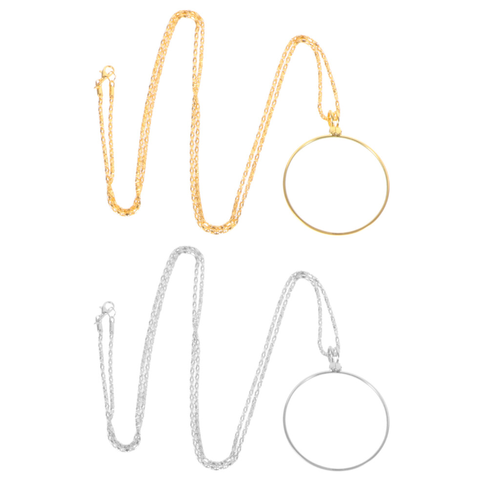 Happyyami 2Pcs Necklace Magnifier Multi-Functional Stylish Design