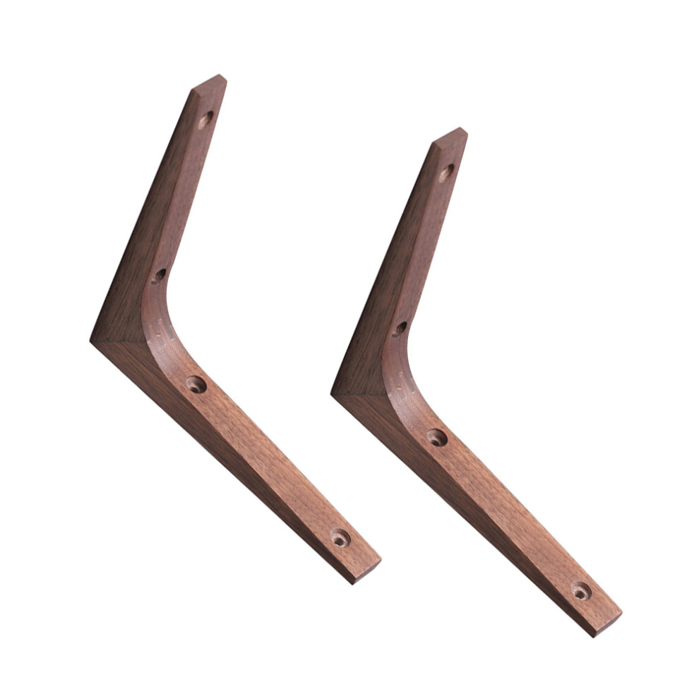 2Pcs Durable Wooden Shelf Brackets Wall Corner Supports 3321439625105