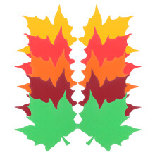 50Pcs Fall Bulletin Board Decorations Maple Leaf Paper Cutouts