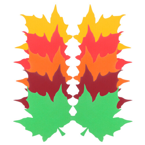50Pcs Fall Bulletin Board Decorations Maple Leaf Paper Cutouts