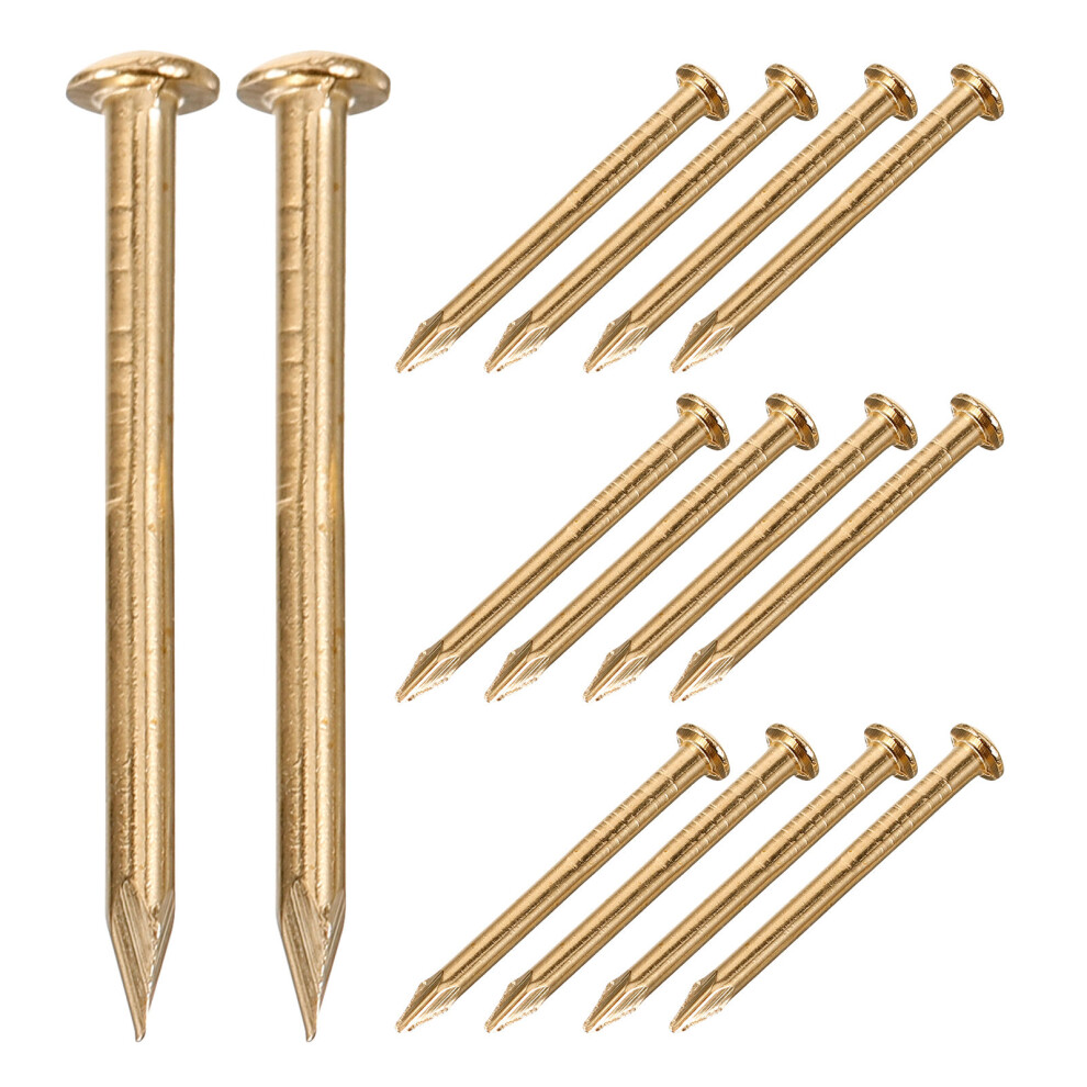 100Pcs 18Mm Brass Nail Round Head For Furniture Diy Hinges Boxes 3321439680296