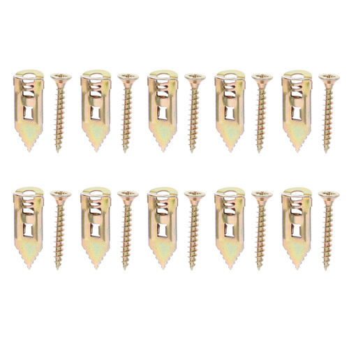10 Pcs Drywall Anchors Self Tapping Screws For Plasterboard Fixing 1