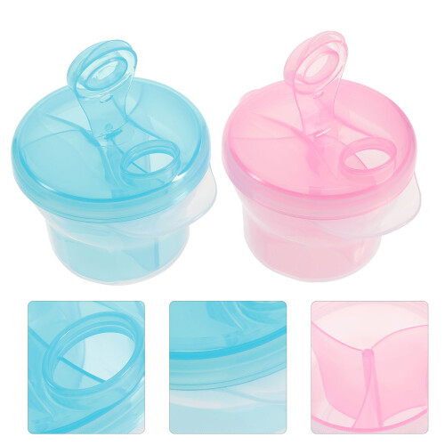 3Pcs Rotating Milk Powder Container Portable Pink 1