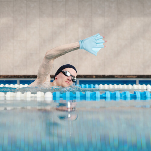 One Pair Adjustable Swim Paddles Pool Diving Gloves 2