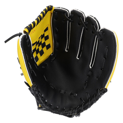 1Pc Baseball Glove Practical Softball Glove Durable Yellow Black