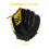 1Pc Baseball Glove Practical Softball Glove Durable Yellow Black 2