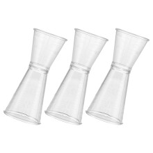 3-teiliges kunststoff doppel-messbecher set für barportionen cocktails