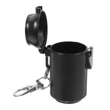 tragbarer Zigarettenaschenbecher mit Deckel, groß, schwarz