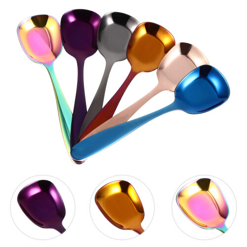 6 flache -löffel quadratisch eiscreme 1