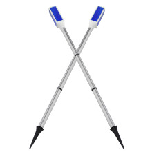 2Stk Solar Außenlichter Edelstahl Blau Für Hof Und Garten