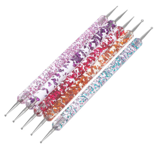 5Stk Maniküre Set Acryl Dotting Stift Bunt