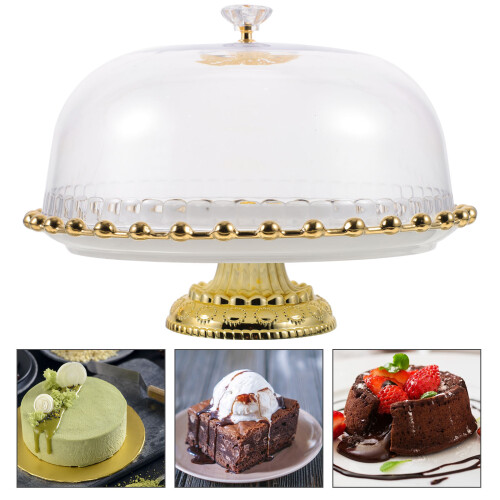One Set Ceramic Cake Display Stand And Serving Tray 2