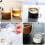 2Pcs Glass Double-Mouth Cup For Milk Coffee Baking Transparent 11