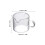 2Pcs Glass Double-Mouth Cup For Milk Coffee Baking Transparent 9